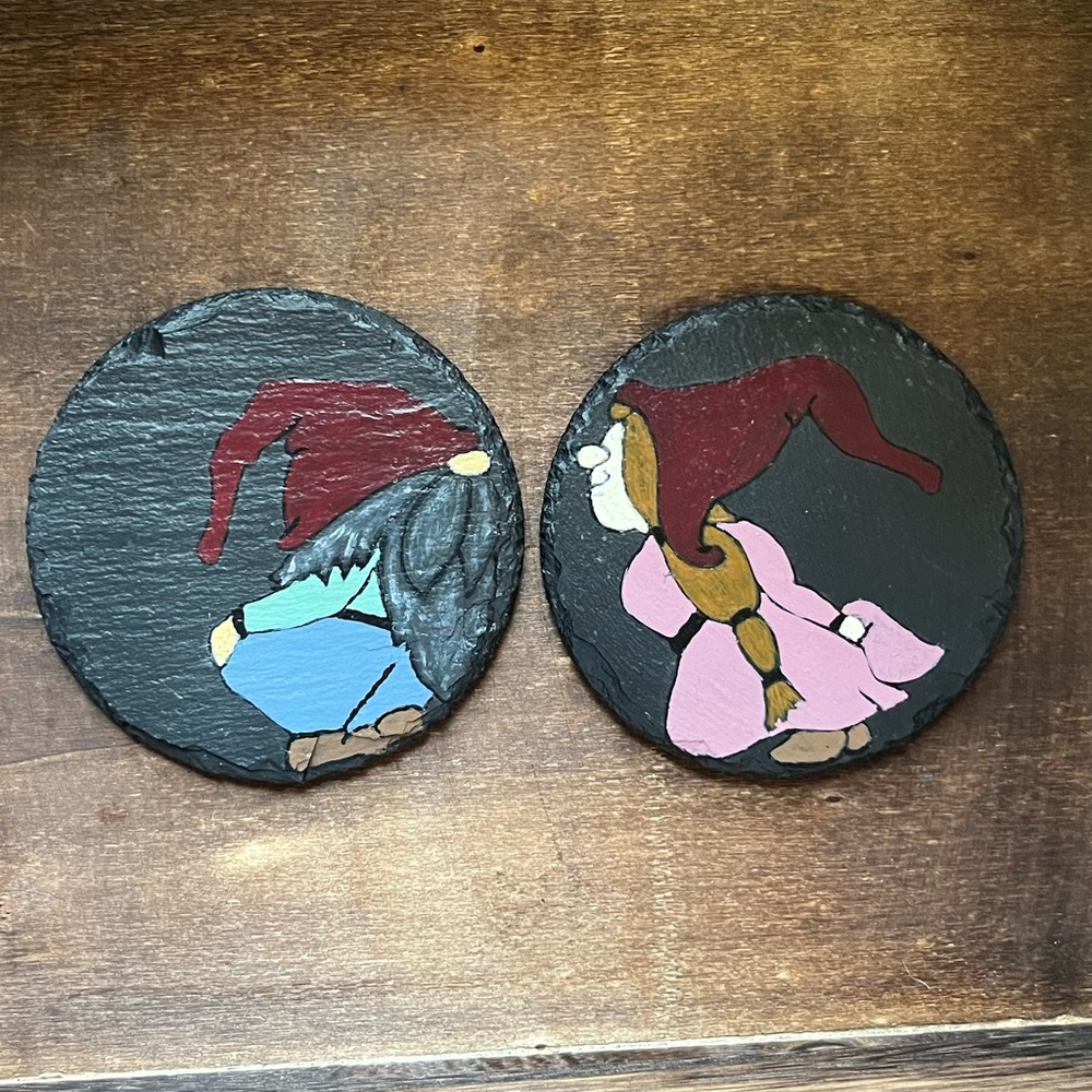 Slate coasters set of two